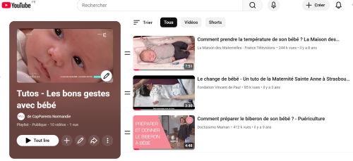 miniature du document Tutos : les bons gestes avec bébé
